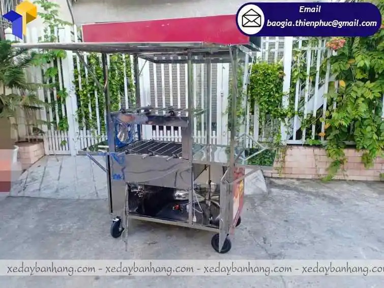 mẫu xe inox bán gà rán đẹp