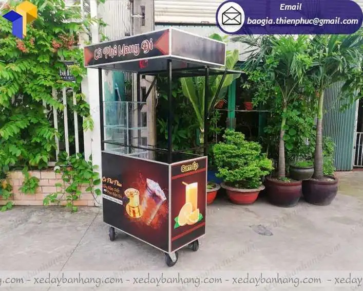 mẫu xe sắt bán cà phê mang đi đẹp