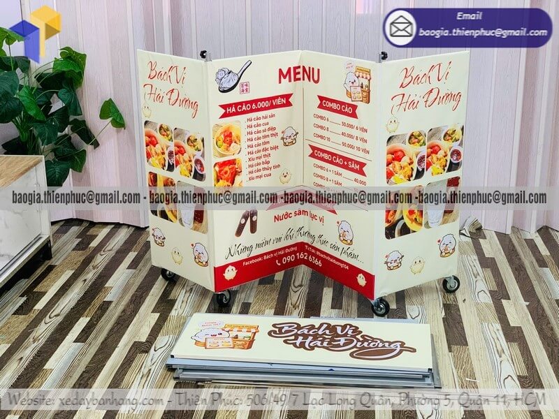 Mua quầy bán đồ ăn trên vỉa hè gấp gọn rẻ dễ lắp ráp ban ngày