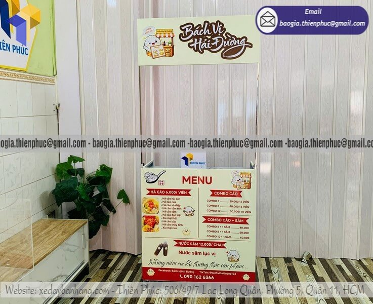 Mua quầy bán đồ ăn trên vỉa hè gấp gọn rẻ