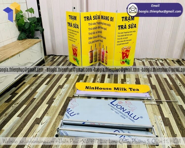 Mua xe bán trà sữa lề đường lắp ráp có mái che vốn ít hottrend