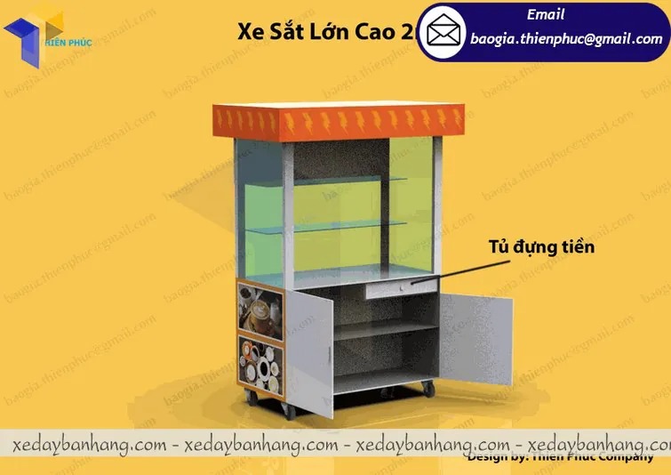 mua  xe cà phê bằng sắt ở đâu