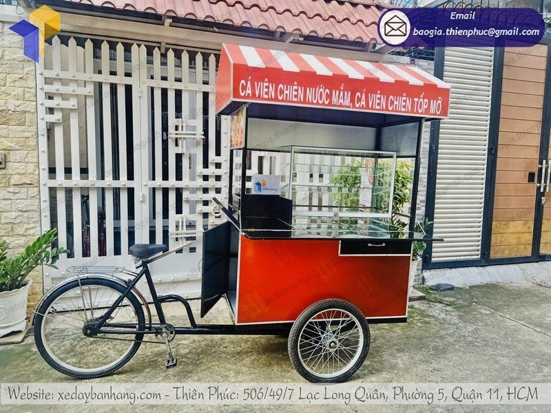 mua xe đạp bán xiên que cá viên ở đâu