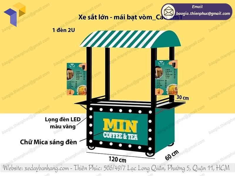 mua xe đẩy bán cà phê mang đi ở đâu