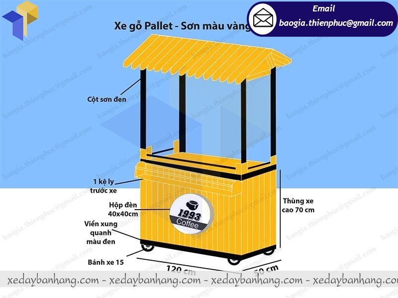 mua xe gỗ bán cà phê vỉa hè ở đâu