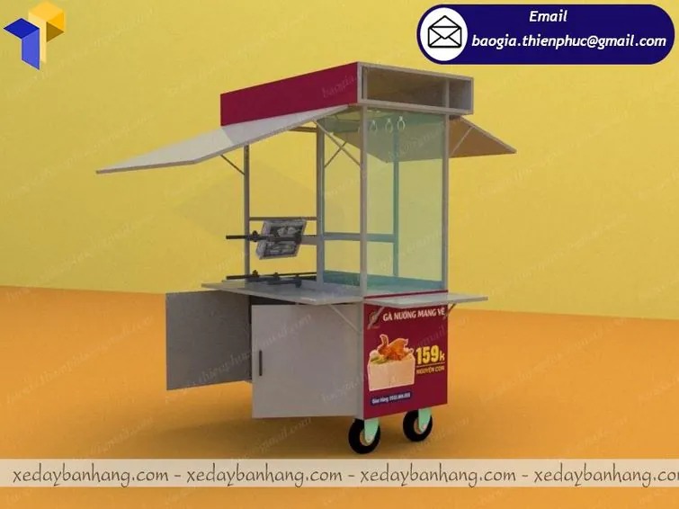 mua xe inox bán gà rán ở đâu