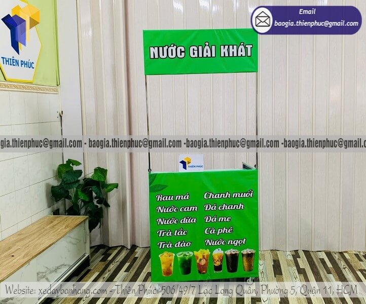Nhận làm quầy bán nước giải khát mini vỉa hè xếp gọn bán nước uống mang đi mọi lúc mọi nơi