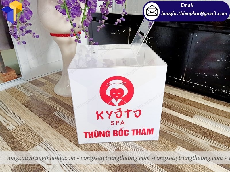 nơi bán hòm phiếu mica hải phòng