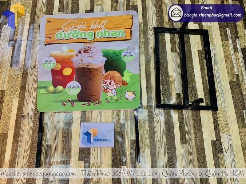 nơi bán khung standee chân sắt tphcm