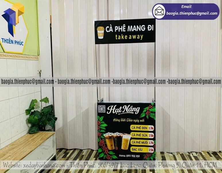 Nơi bán xe cafe take away gấp gọn bán rong lề đường