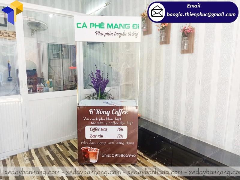 quầy sắt mini bán café tây nguyên nguyên chất