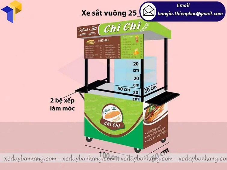 nơi đóng xe bán bánh mì tại Hải Phòng