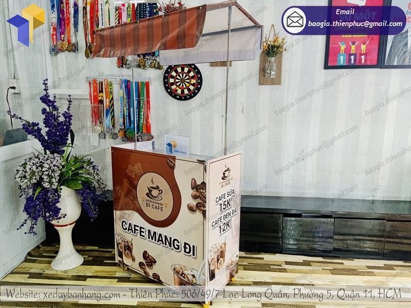 quầy bán cà phê mang đi gấp gọn