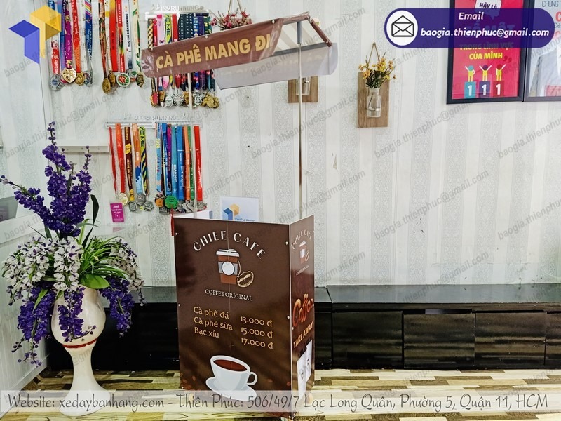quầy bán cafe take away mini giá rẻ lắp ráp