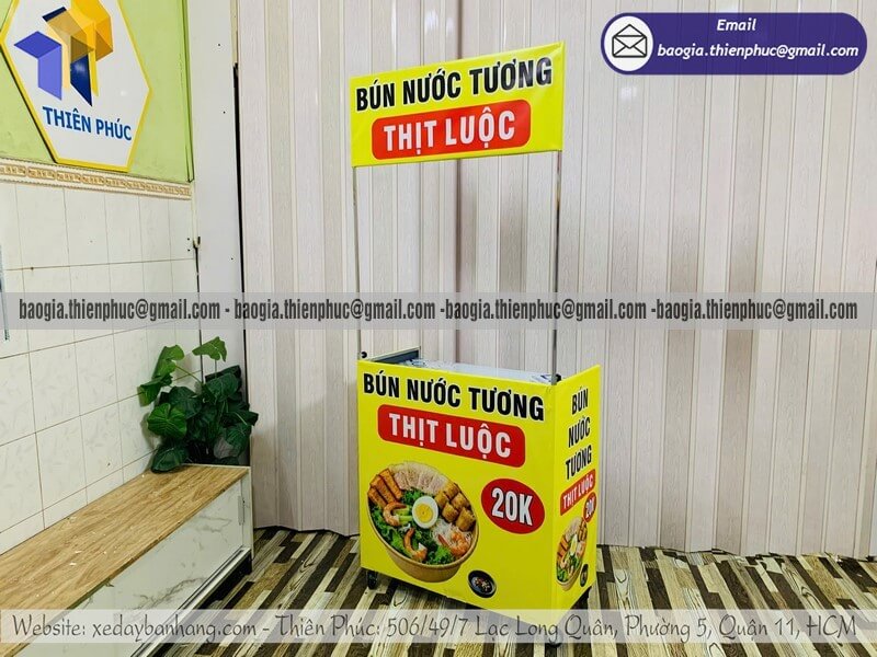 Quầy bún nước tương gấp gọn ngoài trời bán vỉa hè sáng tạo vốn thấp nhưng hiệu quả cao