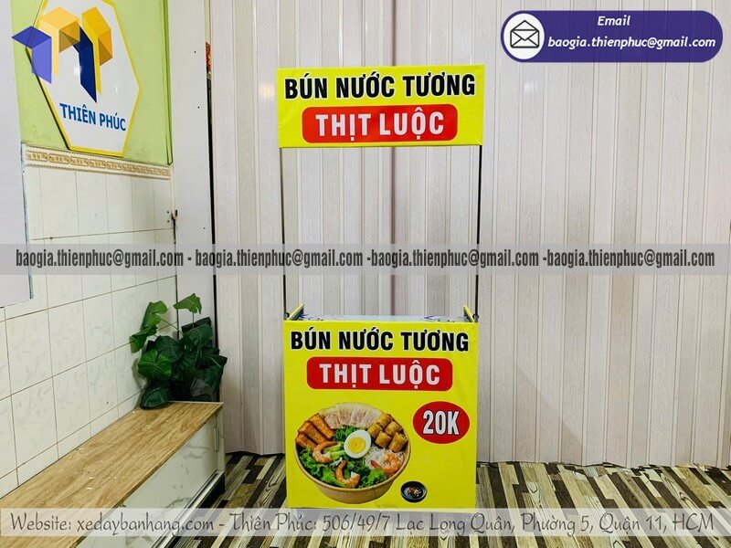 Quầy bún nước tương gấp gọn ngoài trời bán vỉa hè Quầy bún nước tương gấp gọn ngoài trời bán vỉa hè
