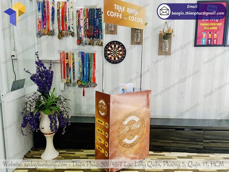 quầy cafe gấp gọn giá rẻ di động
