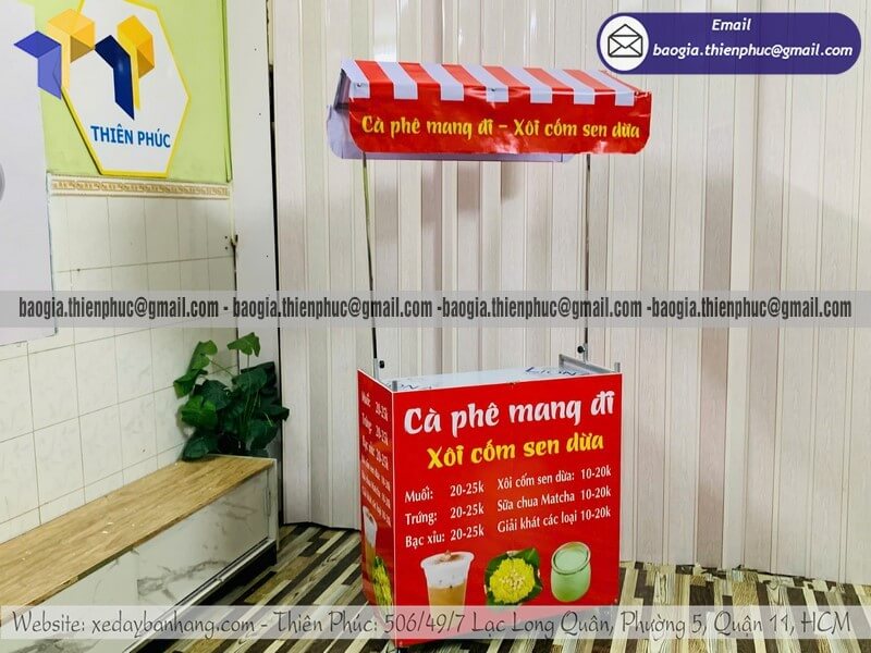 Quầy cafe take away bán rong dạo gấp gọn đường phố đá xay siêu hút khách
