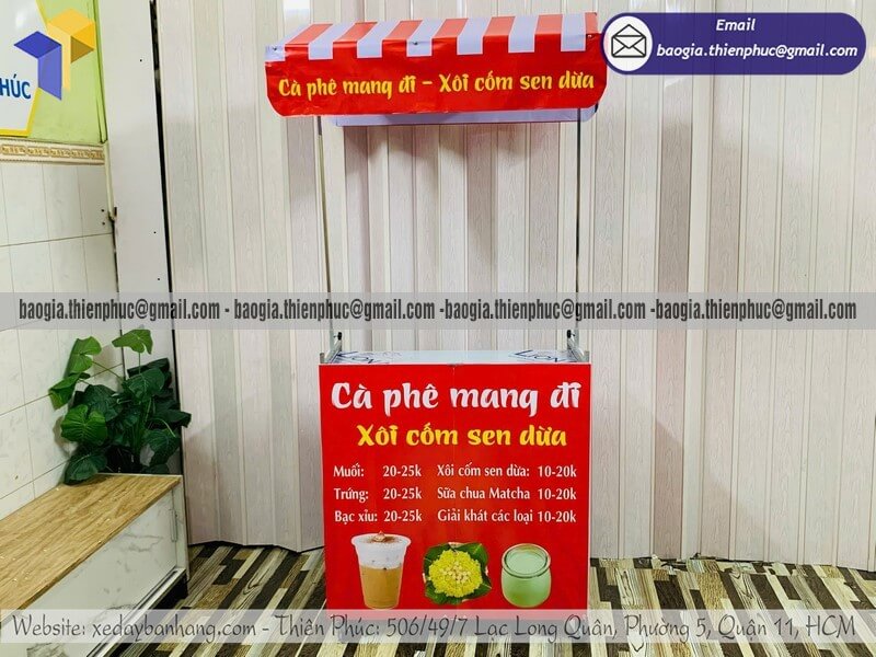 Quầy cafe take away bán rong dạo gấp gọn đường phố Quầy cafe take away bán rong dạo gấp gọn đường phố