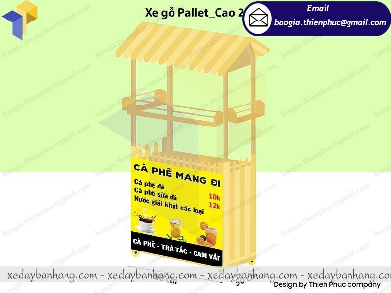 quầy gỗ bán cafe take away