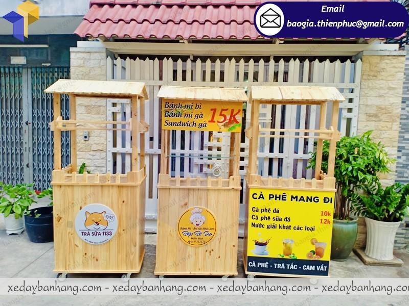 xe gỗ bán hàng lưu động