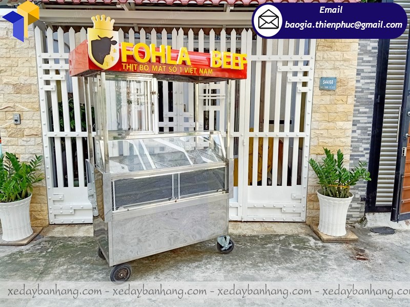 quầy inox bán thức ăn nhanh