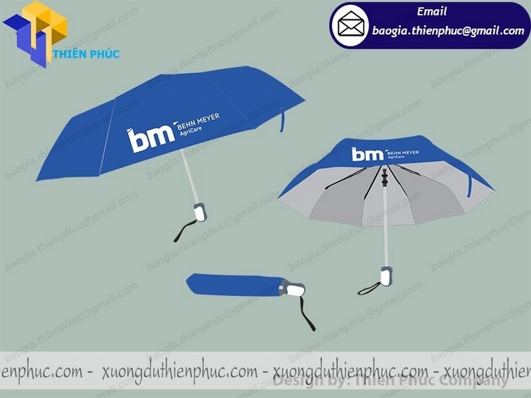 thiết kế dù quà tặng in logo