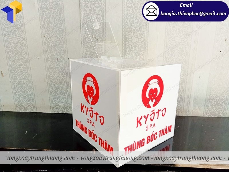 thiết kế hòm phiếu mica hải phòng