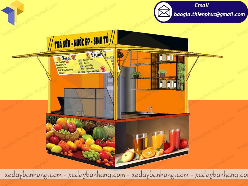 thiết kế kiot bán nước ép