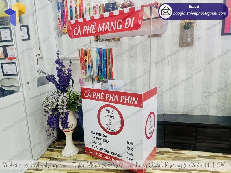 thiết kế quầy bán cà phê vỉa hè