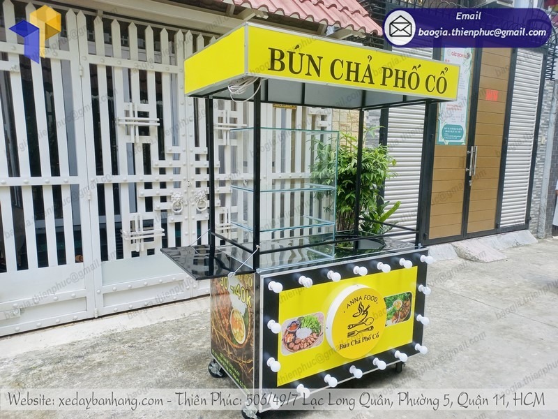 thiết kế tủ inox bán bún phở