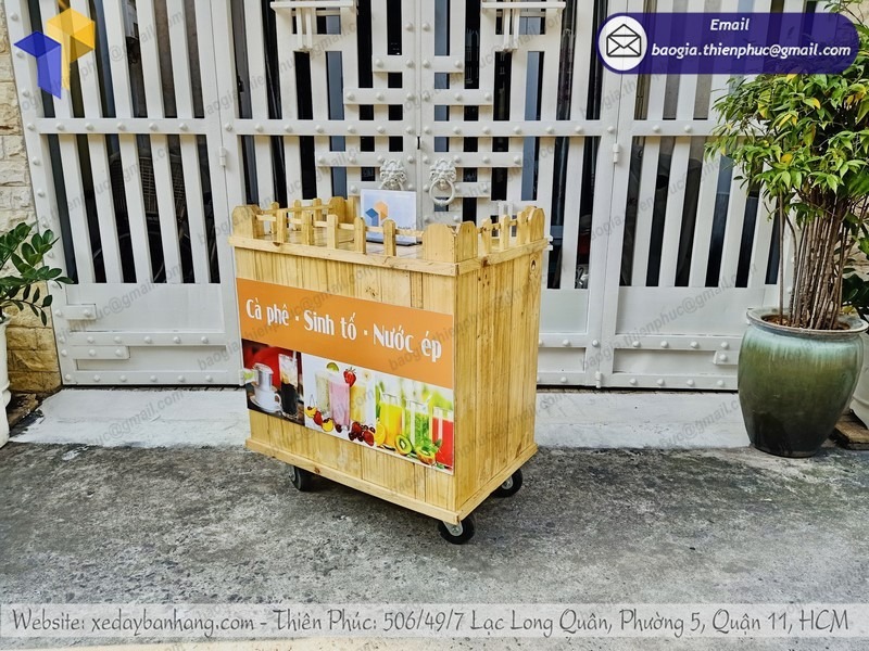 thiết kế xe bán cà phê sinh tố