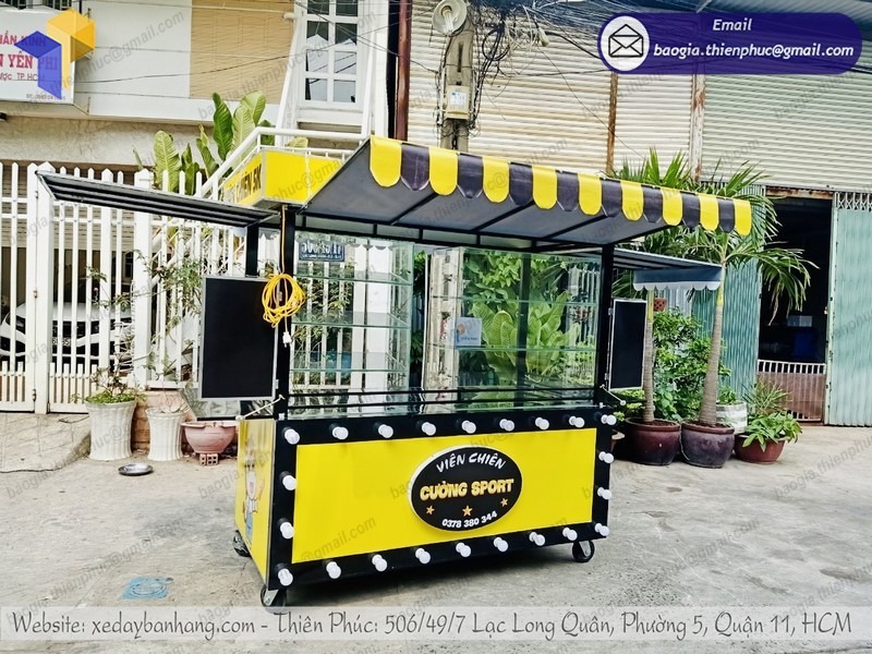 thiết kế xe bán cá viên chiên