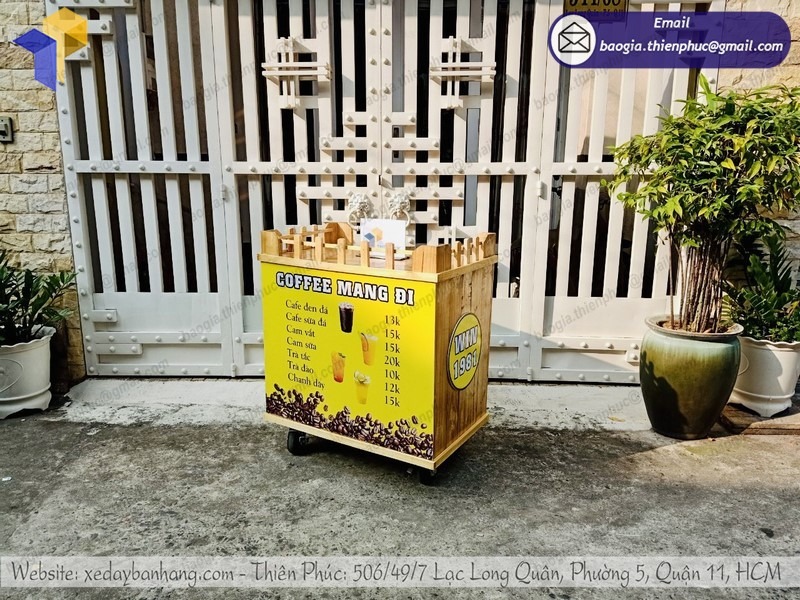 thiết kế xe bán cafe phin