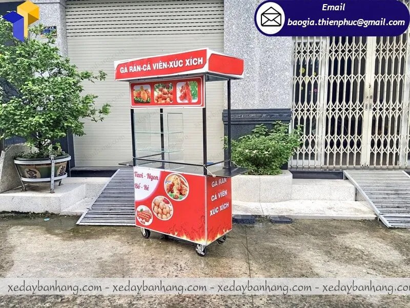 thiết kế xe bán chả cá viên chiên