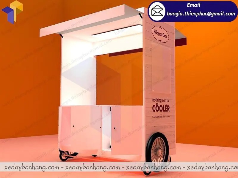 thiết kế xe bán kem vỉa hè