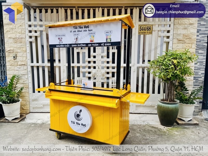 thiết kế xe bán sinh tố bằng gỗ
