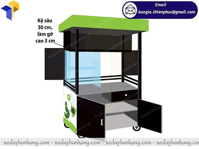 thiết kế xe bán sinh tố rau má