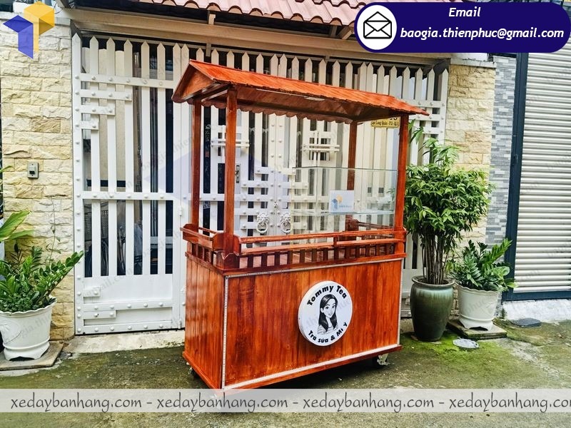 thiết kế xe bán trà sữa vỉa hè