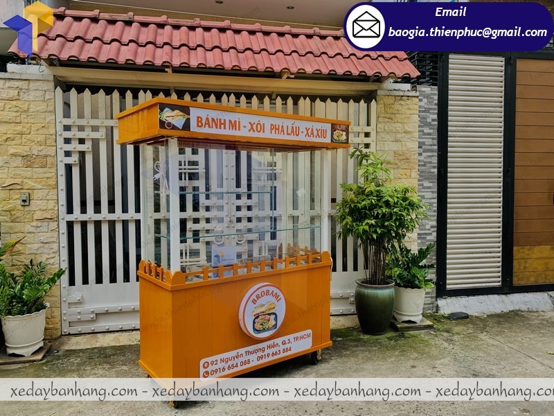 thiết kế xe bán xôi bánh mì vỉa hè