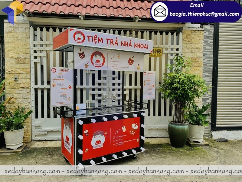 thiết kế xe cà phê mang đi vỉa hè