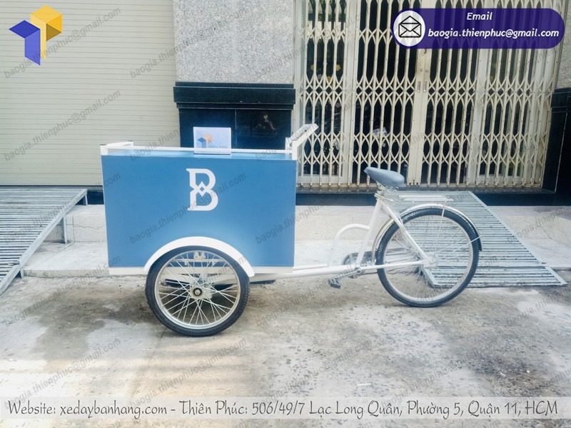 thiết kế xe đạp bán kem dạo