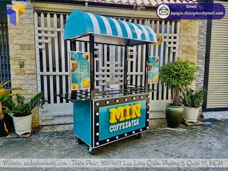 thiết kế xe đẩy bán cà phê mang đi