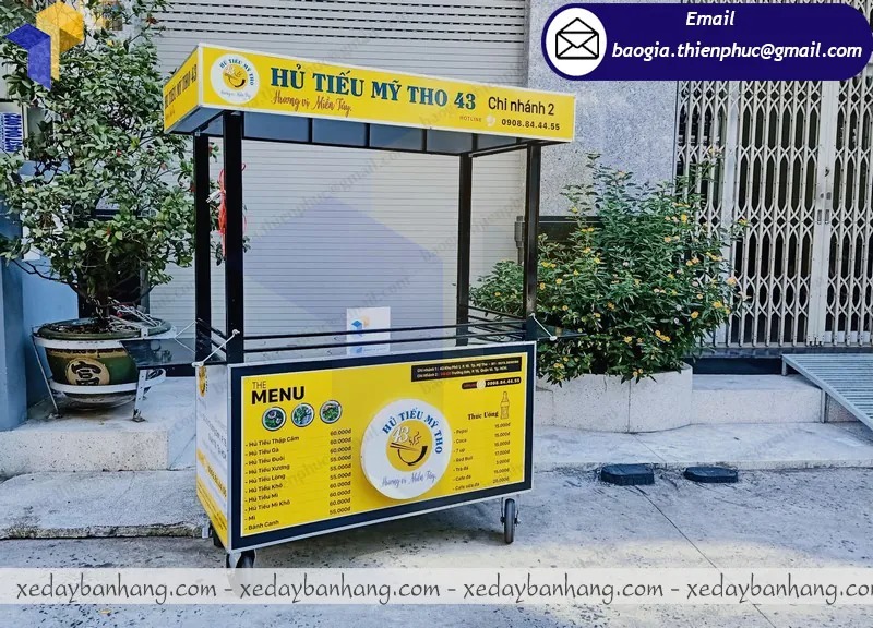 thiết kế xe đẩy bán hủ tiếu