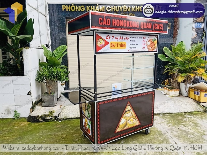 thiết kế xe hủ tiếu bằng inox