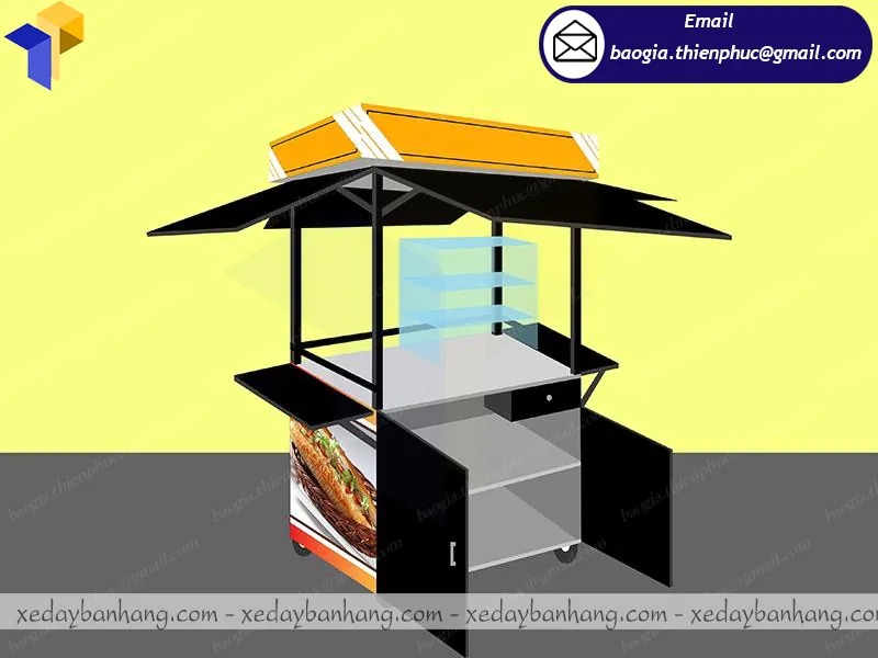 thiết kế xe sắt bán bánh mì