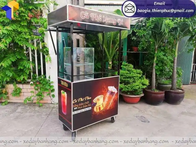 thiết kế xe sắt bán cà phê mang đi