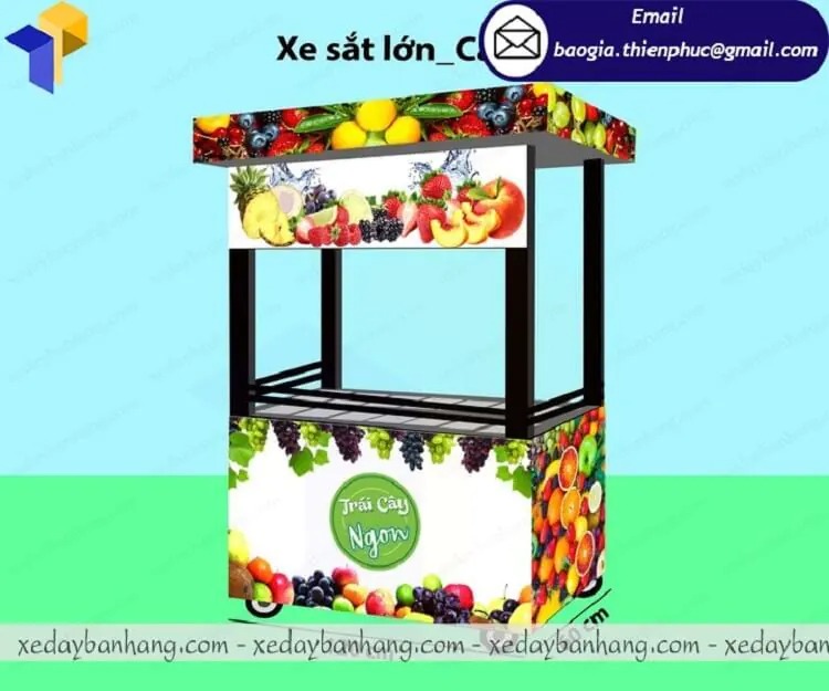 tủ bán trái cây ướp lạnh bằng inox