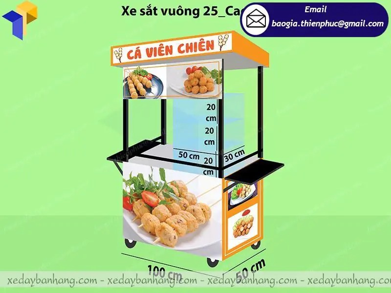 tủ cá viên chiên đẹp
