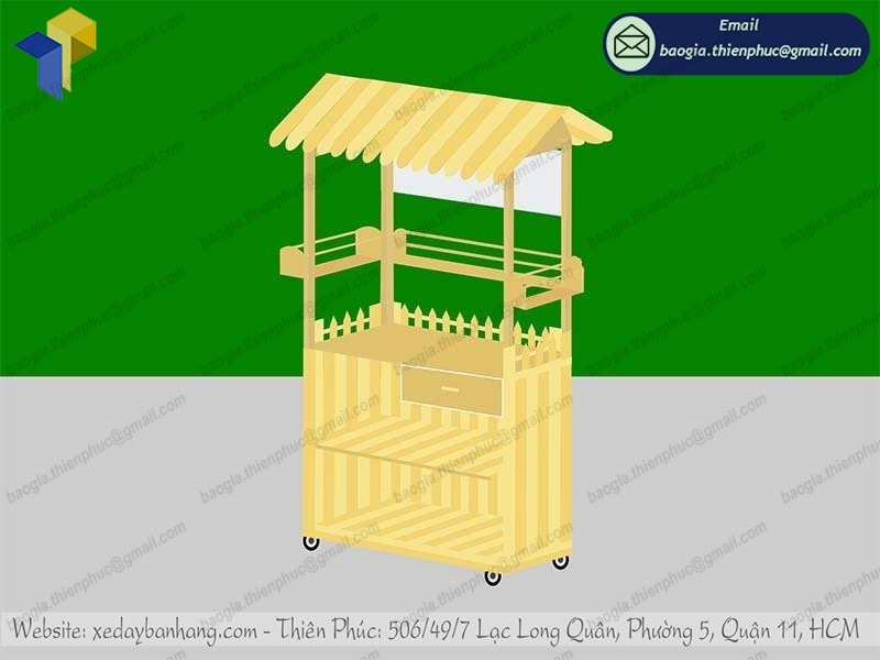 tủ cafe mang đi bằng gỗ giá rẻ